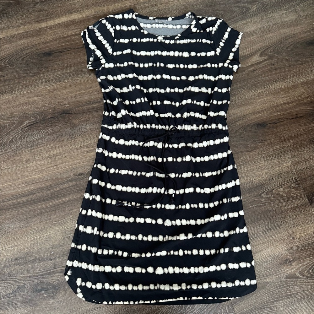 New. Talbots athletic Black and White Patterned Mini Dress